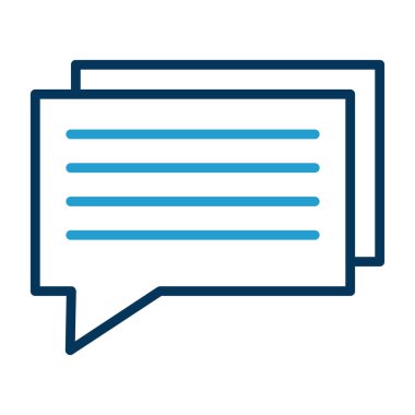 sohbet baloncuğu ileti vektör çizgisi simgesi 