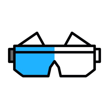 Gözlük. Web simgesi basit illüstrasyon 