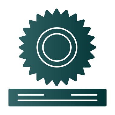 Modern b 'nin vektör illüstrasyonu ödül ikonundan yoksun