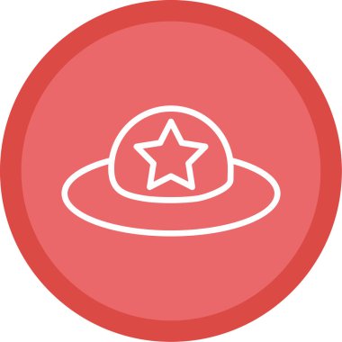 Yıldızlı şapka. Web simgesi basit illüstrasyon 