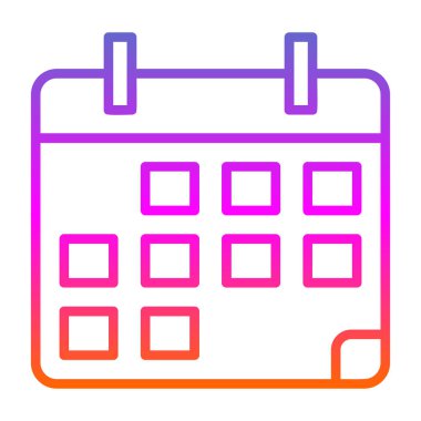 Takvim simgesi vektör illüstrasyonu