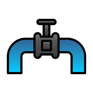 Beyaz arkaplanda izole edilmiş musluk vektörü simgesi