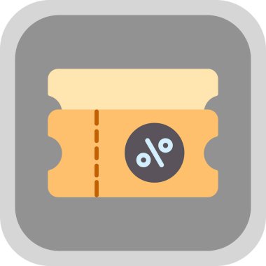 yüzde indirimli düz simge, vektör, illüstrasyon