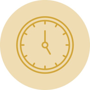 Saat. Web simgesi basit illüstrasyon                  