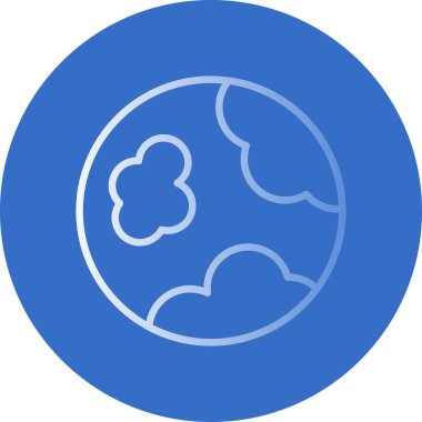 Dünya gezegeni. Web simgesi basit illüstrasyon                   