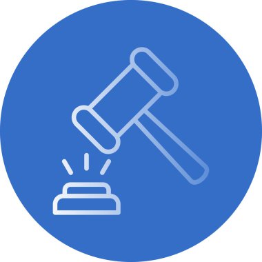 Açık arttırma. Web simgesi vektör illüstrasyonu 