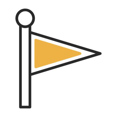 Bayrak simgesini vektör işareti ve beyaz arka plan üzerinde izole sembolü,