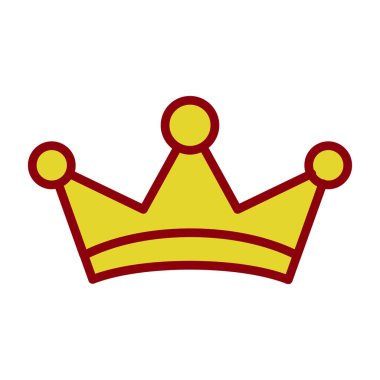 taç düz vektör simgesi 