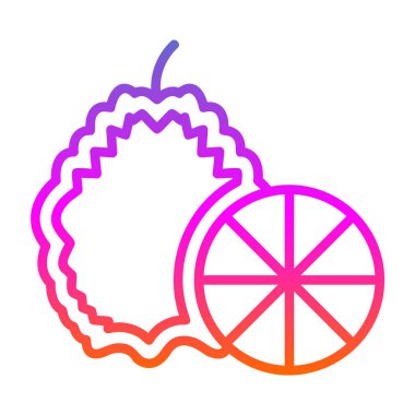 Tek bir turuncu simgenin vektör illüstrasyonu