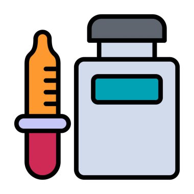 Enjeksiyon. Web simgesi vektör illüstrasyonu