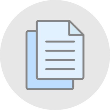 Belge. Web simgesi basit illüstrasyon 