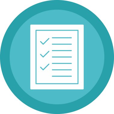 Kontrol listesi. Web simgesi basit illüstrasyon