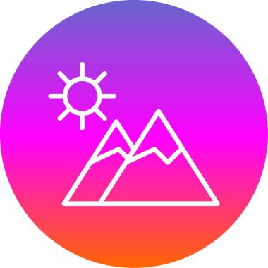 dağ ikonu vektör illüstrasyonu