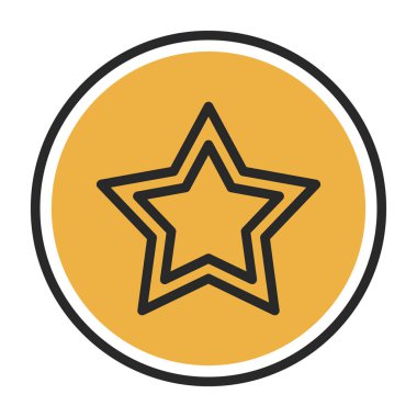 yaratıcı yıldız simgesi vektör illüstrasyon tasarımı