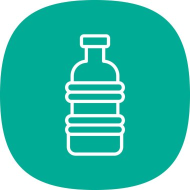 Plastik şişe simgesinin vektör çizimi       