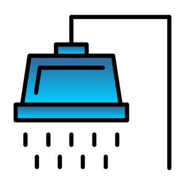 Duş. Web simgesi basit illüstrasyon                             