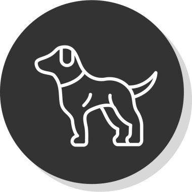 Köpek. Web simgesi basit illüstrasyon 