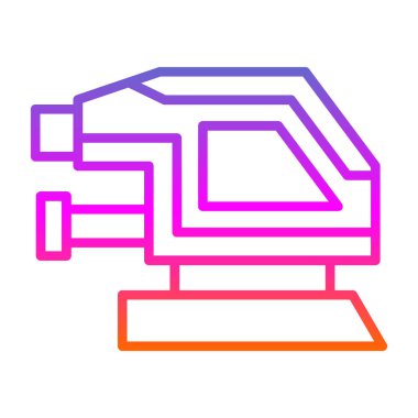 Yazıcı simgesi, basit vektör çizim