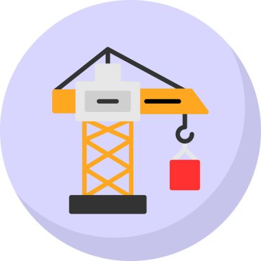 Yapı vinci simgesi web basit illüstrasyon