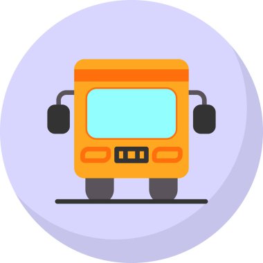 Otobüs. Web simgesi basit illüstrasyon