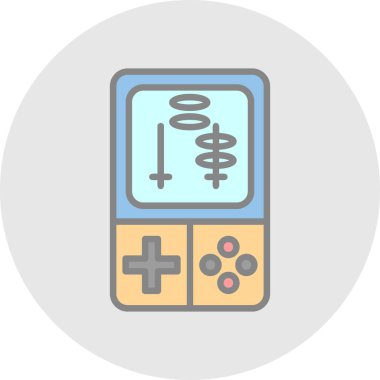 oyun konsolu simgesi, vektör illüstrasyonu, video oyunu sembolü 