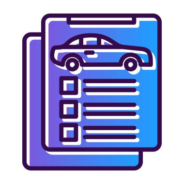 belge simgesi, vektör illüstrasyonu basit tasarım