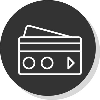 Banka Kart simgesi vektör illüstrasyonu 