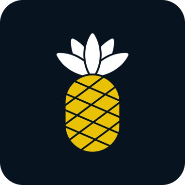 Ananas. Web simgesi basit illüstrasyon 