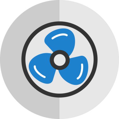 Fan düz vektör simgesi