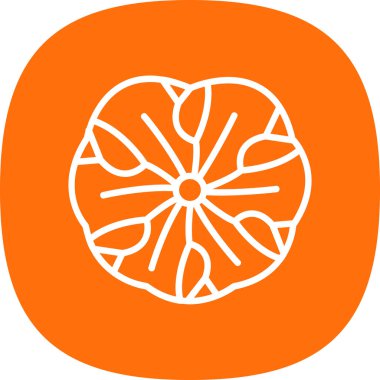 Vektör turuncu slice simgesinin