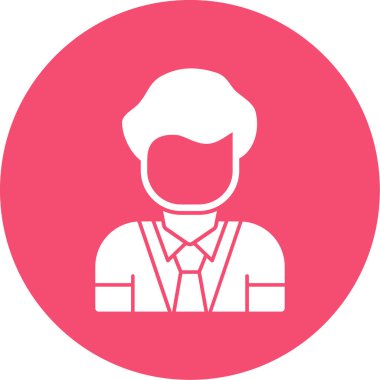 adam düz simge vektör çizim 