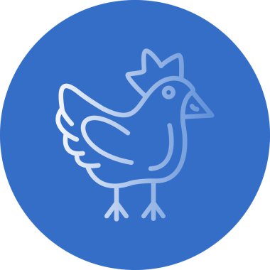 Tavuk. Web simgesi basit illüstrasyon