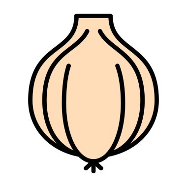  Sarımsak vektör simgesi, illüstrasyon 