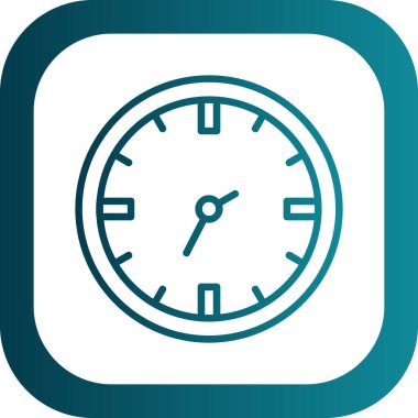 Saat. Web simgesi basit illüstrasyon                  