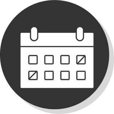 Takvim simgesi vektör illüstrasyonu