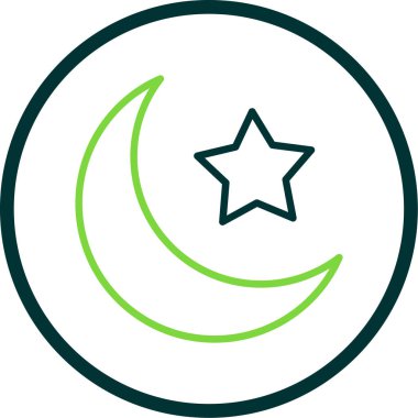 Ay simgesi, vektör illüstrasyonu basit tasarım