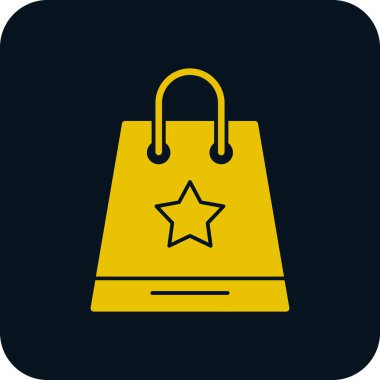 Alışveriş poşeti simgesi, vektör illüstrasyonu