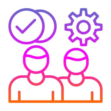 Takım çalışması web simgesi vektör çizimi