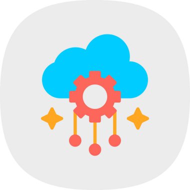 vektör bulut teknolojisi simgesi