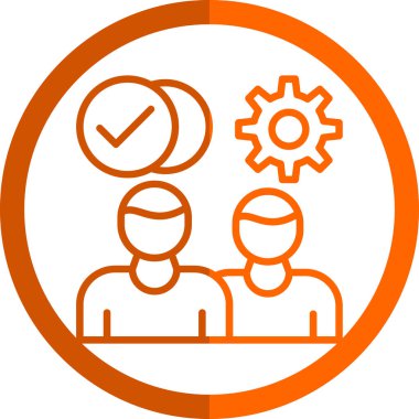 Takım çalışması web simgesi vektör çizimi