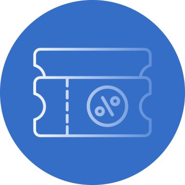 Mavi ve beyaz bir ikonun vektör illüstrasyonu