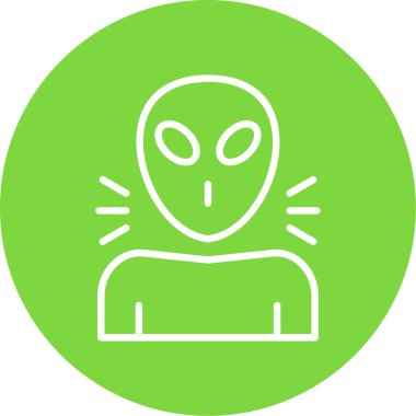 Uzaylı simgesi, vektör illüstrasyonu