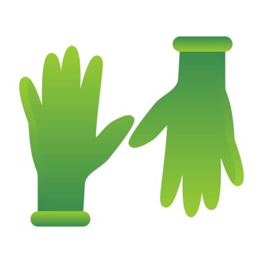 Eldivenler düz simge, vektör çizimi  