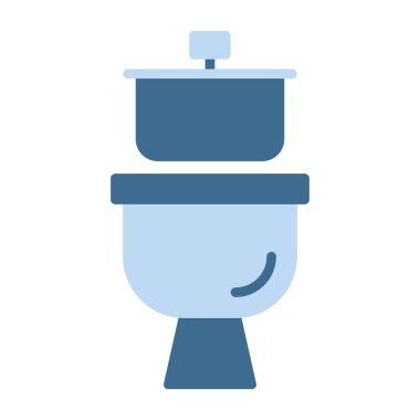 kahve demliği ikon vektör çizimi tasarımı