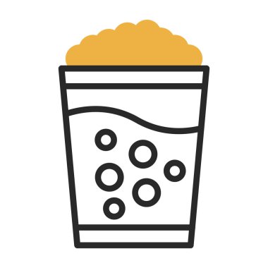 Bir patlamış mısır simgesinin vektör çizimi