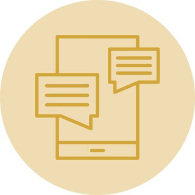 Konuş. Web simgesi basit illüstrasyon