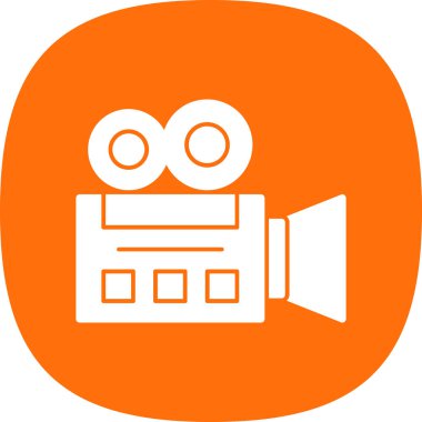 Video kamera. Web simgesi basit illüstrasyon