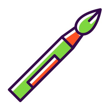 fırça ağ ikonu vektör illüstrasyonu