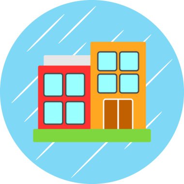 Bina. Web simgesi basit illüstrasyon 