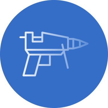 Yapıştırıcı tabancası ağ simgesi, vektör illüstrasyonu